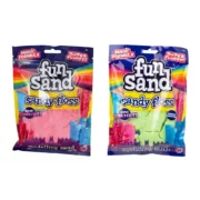 fun sand sandy floss pink and green colour