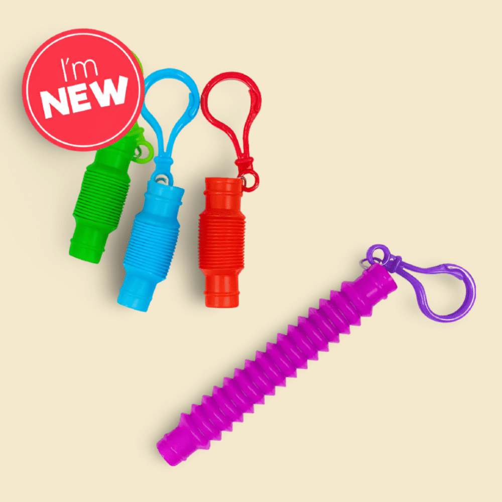 Key Ring Pack 5 mini pop tube with bag clip