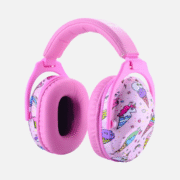 Noise Cancelling Kids Earmuffs ice cream design pink side