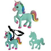 chew-necklaces--unicorn-rainbow-green