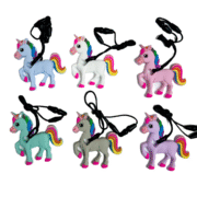 chew necklaces unicorn rainbow with rope