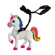 chew necklaces unicorn rainbow white