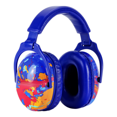 Noise Cancelling Earmuffs blue graffiti