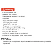 sensory swivel chair warning and disposal guide