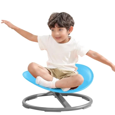 Sensory swivel chair round blue