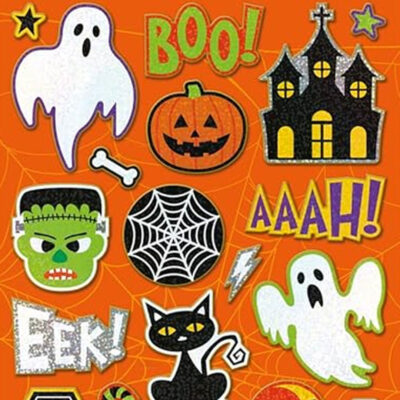 Halloween Boo Foil Stickers