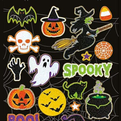 HALLOWEEN SPOOKY FOIL STICKERS