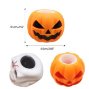 Halloween Pumpkin Ghost Squeeze Pinch Toy size chart