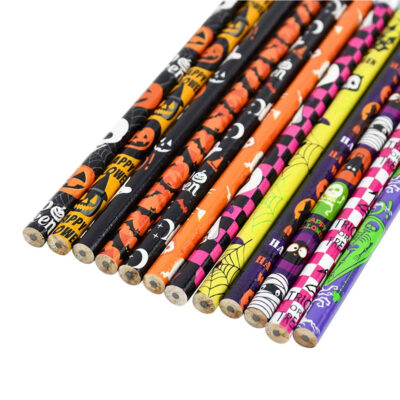 Halloween-Wooden-Pencils-multi-designs-set