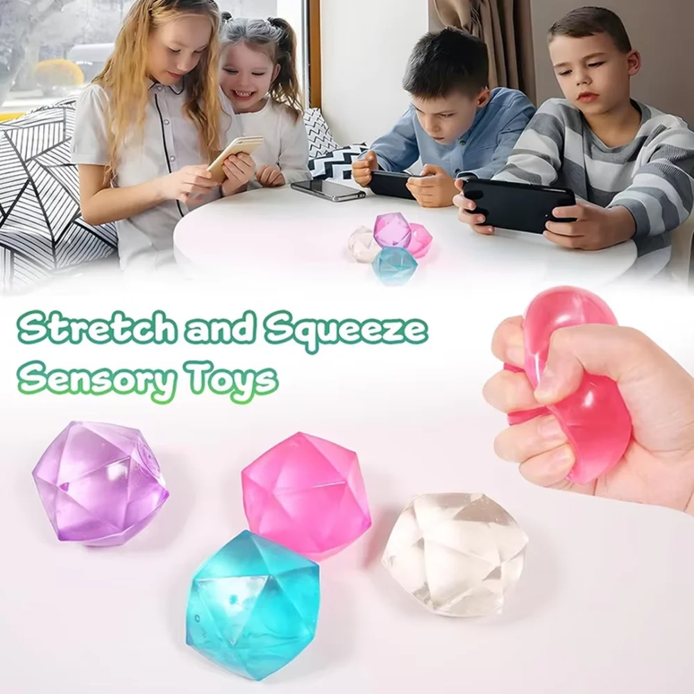 diamond stress ball stretch and squeeze sensory toys