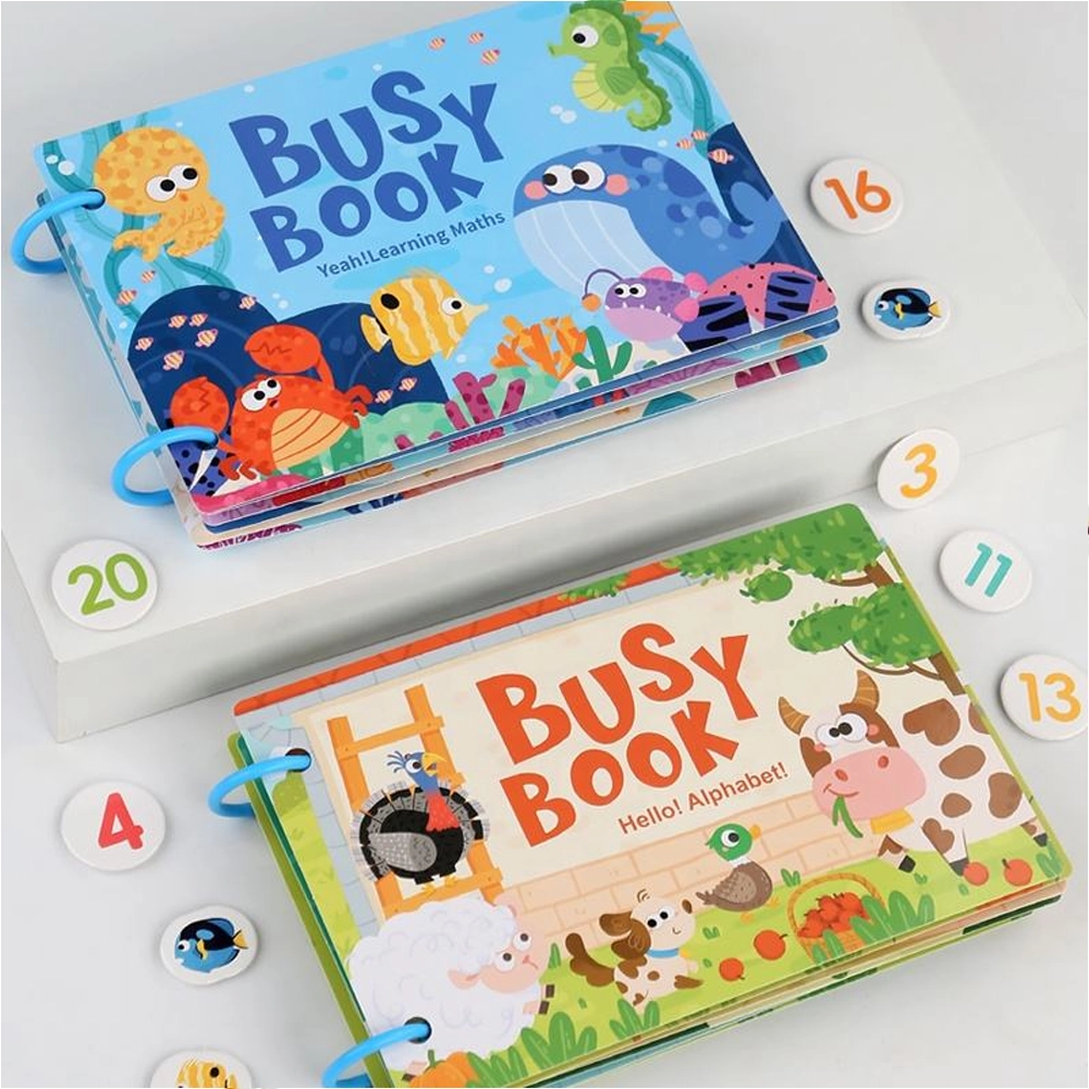 Quiet Busy Books 6 busy book alphabets and numbers