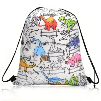 drawstring featuring Doodle Dinosaurs