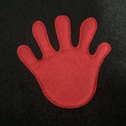 LED Fibre Optic Light Mat hand symbol