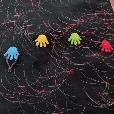 LED Fibre Optic Light Mat with fibre cable