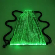 LED Light Drawstring Bag green