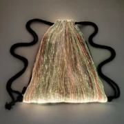 LED Light Drawstring Bag white