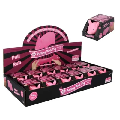 STRETCHY PINK PIG 10CM