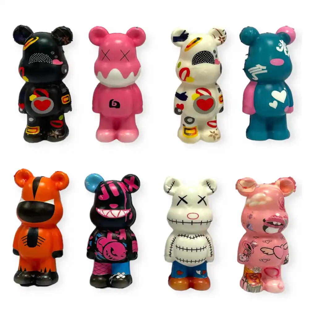 SQUEEZY BEAR PU 13CM 8 colours